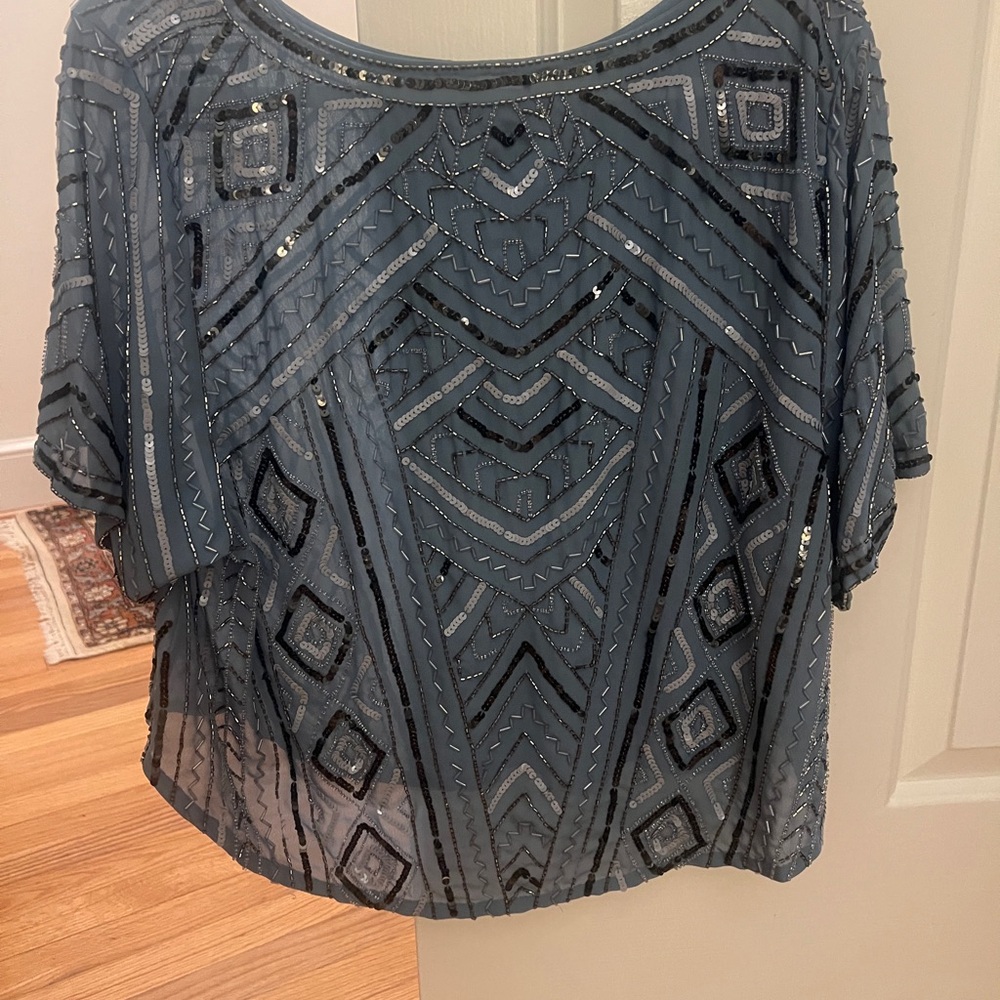 Parker Embellished Blue Women's Top - Picture 2 of 2